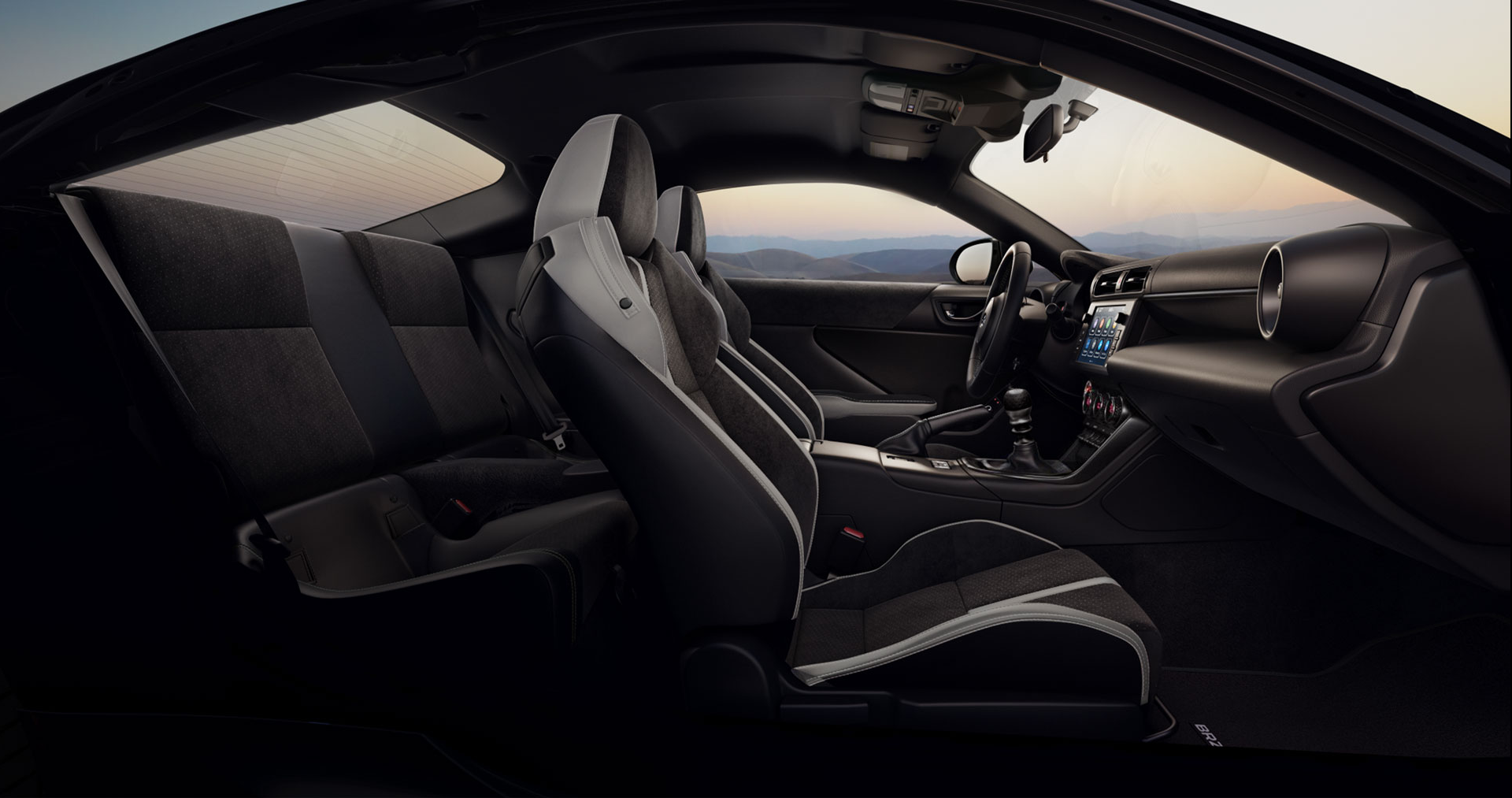 2025 Subaru BRZ Series.Purple Shown in Black/Gray Ultrasuede® & Leather