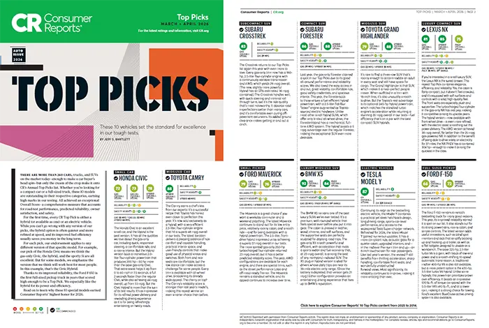 Consumer Reports Top Picks | Bowser Subaru in Pittsburgh PA