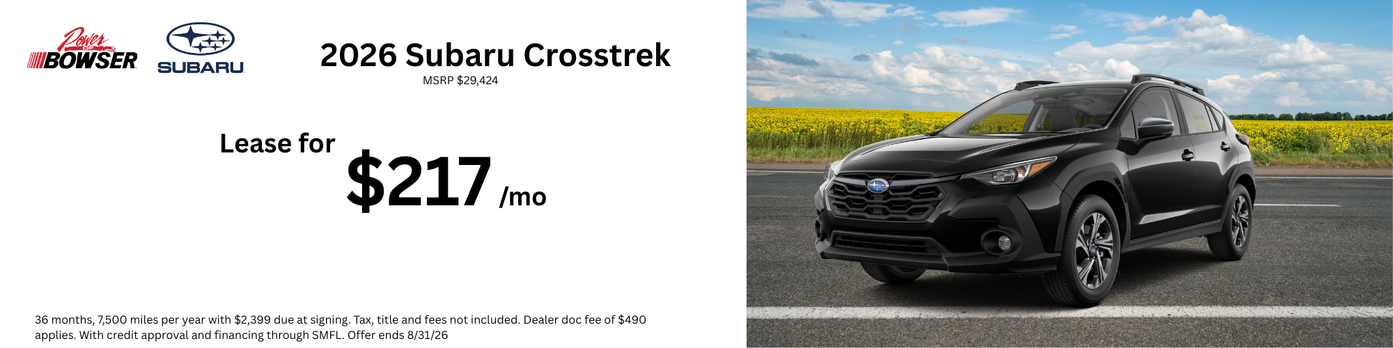 2026 Subaru Crosstrek Offer
