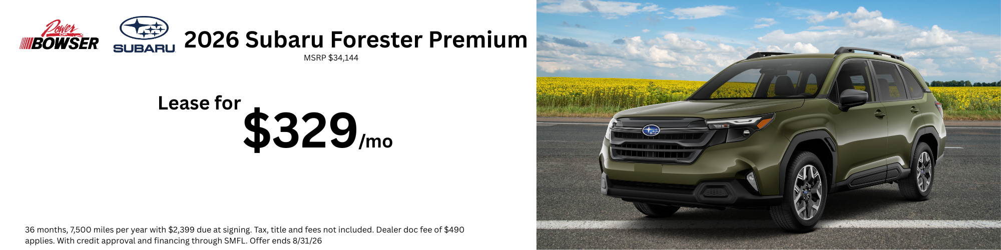 2026 Subaru Forester Offer