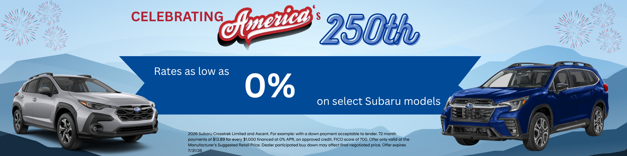 July Subaru Special Offers