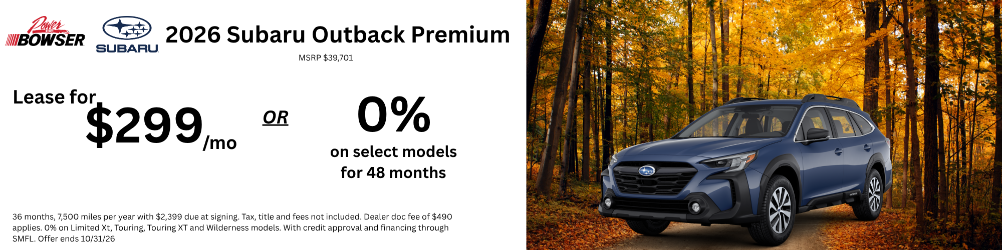 2026 Subaru Outback Premium offer
